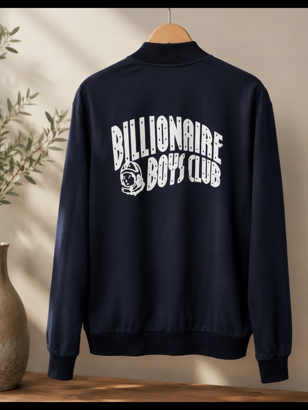 Navy Zip Jacket w/ "Billionaire Boys Club" Graphic Sz XL Bomber Varsity Athletic